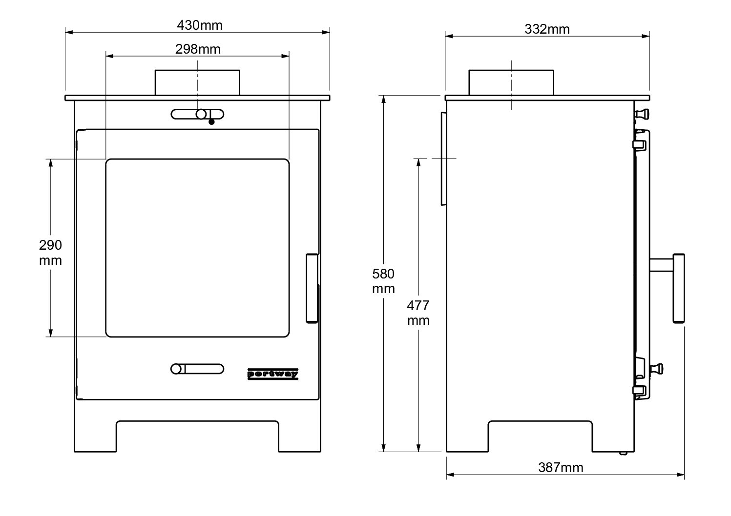Portway Arundel Mk35 kW Multifuel Stove - Image 4